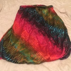 Colorful silk bubble dress